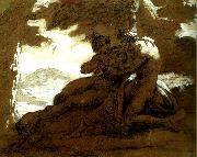 nymphe et satyre Theodore   Gericault